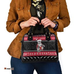 New Zealand Santa Tiki Christmas Shoulder Handbag Meri Kirihimete