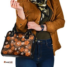 Australian Scorchers Cricket Shoulder Handbag Baeuty Pacific Hibiscus and Polynesian Pattern