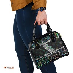 Personalised New Zealand Christmas Shoulder Handbag Maori Fern Manaia Meri Kirihimete with Papaua Shell