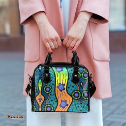 Shoulder Handbags - Aboriginal Turtle