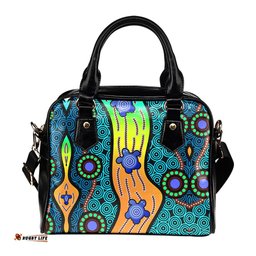 Shoulder Handbags - Aboriginal Turtle