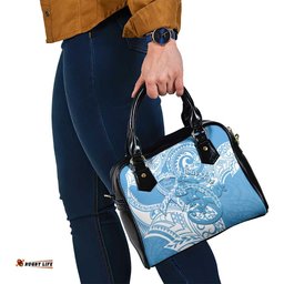 Personalised New Zealand Autism Awareness Shoulder Handbag NZ Fern With Maori Koru Lizard