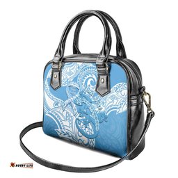 Personalised New Zealand Autism Awareness Shoulder Handbag NZ Fern With Maori Koru Lizard