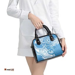 Personalised New Zealand Autism Awareness Shoulder Handbag NZ Fern With Maori Koru Lizard
