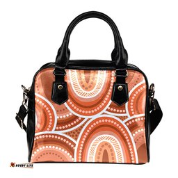 Indigenous Australian Aboriginal Outback Harmony Rings In Sandstone Connection Shoulder Handbag