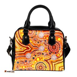 Indigenous Australian Aboriginal Sunpath Dreaming Shoulder Handbag
