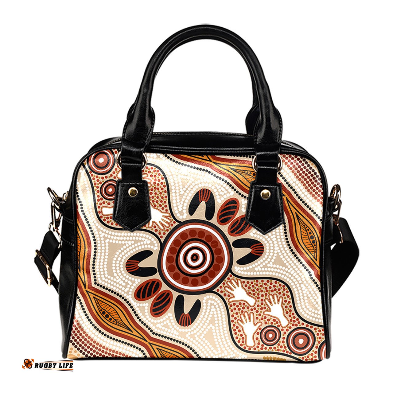 Indigenous Australian Aboriginal Desert Tracks And Dreaming Shoulder Handbag