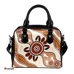 Indigenous Australian Aboriginal Desert Tracks And Dreaming Shoulder Handbag