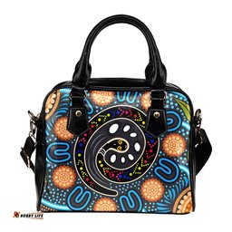 Indigenous Australian Aboriginal Night Walkabout Journey Shoulder Handbag