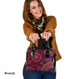Indigenous Australian Aboriginal Dreamtime Pathways Shoulder Handbag