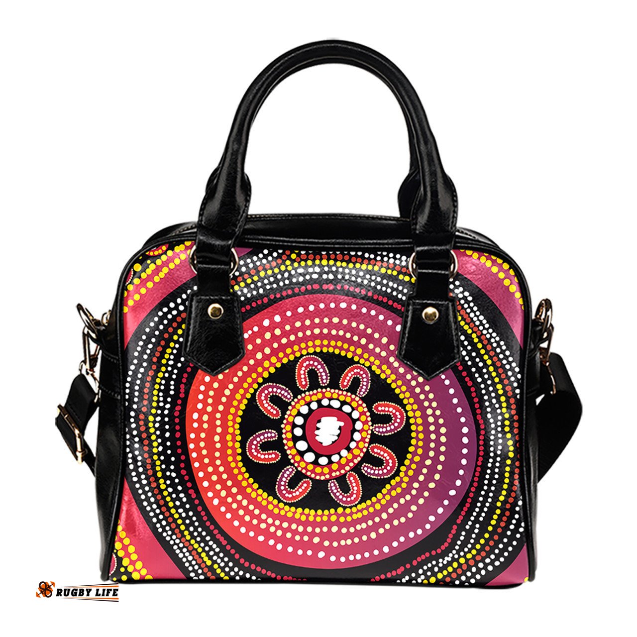 Indigenous Australian Aboriginal Sacred Circle Of Country Shoulder Handbag