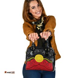 Indigenous Australian Aboriginal Sun Spirit Over Sacred Country Shoulder Handbag