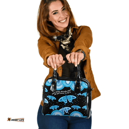 Indigenous Australian Aboriginal Aboriginal Butterflies Art Inspired Blue Shoulder Handbag