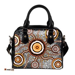 Indigenous Australian Aboriginal Sacred Waterholes Dreaming Shoulder Handbag