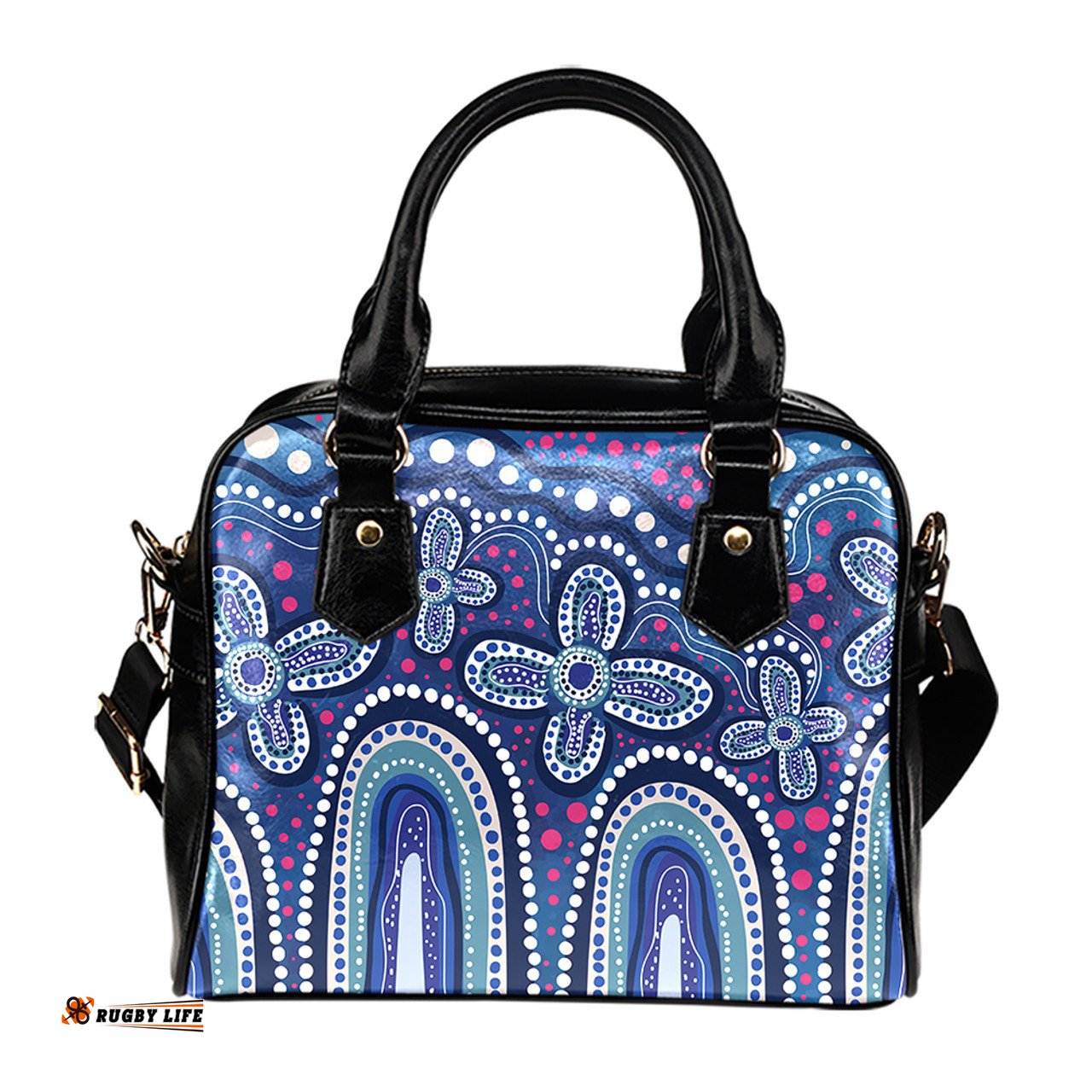 Indigenous Australian Aboriginal Desert Blooming Dreams Shoulder Handbag