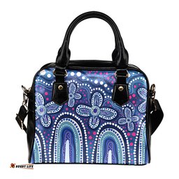 Indigenous Australian Aboriginal Desert Blooming Dreams Shoulder Handbag