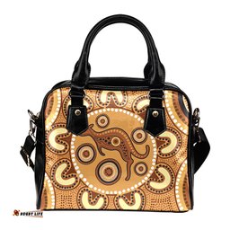 Indigenous Australian Aboriginal Earth Song Trail Shoulder Handbag