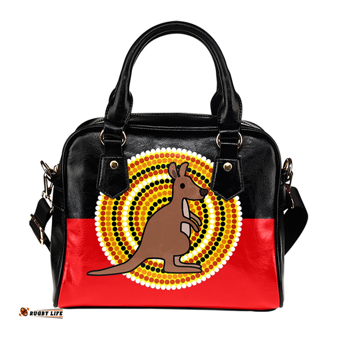 Indigenous Australian Aboriginal Kangaroo Dreaming Dance Shoulder Handbag