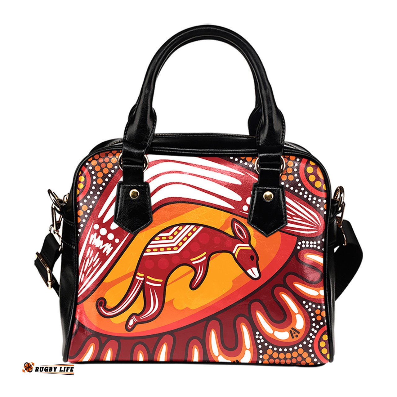 Indigenous Australian Aboriginal Burning Sunset Dreaming Shoulder Handbag