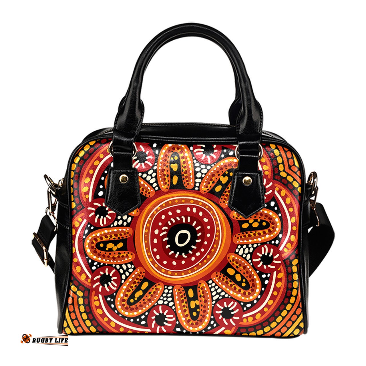 Indigenous Australian Aboriginal Desert Bloom Radiance In The Heart Of The Sun Shoulder Handbag
