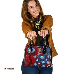 Indigenous Australian Aboriginal Red Earth Celebration Shoulder Handbag