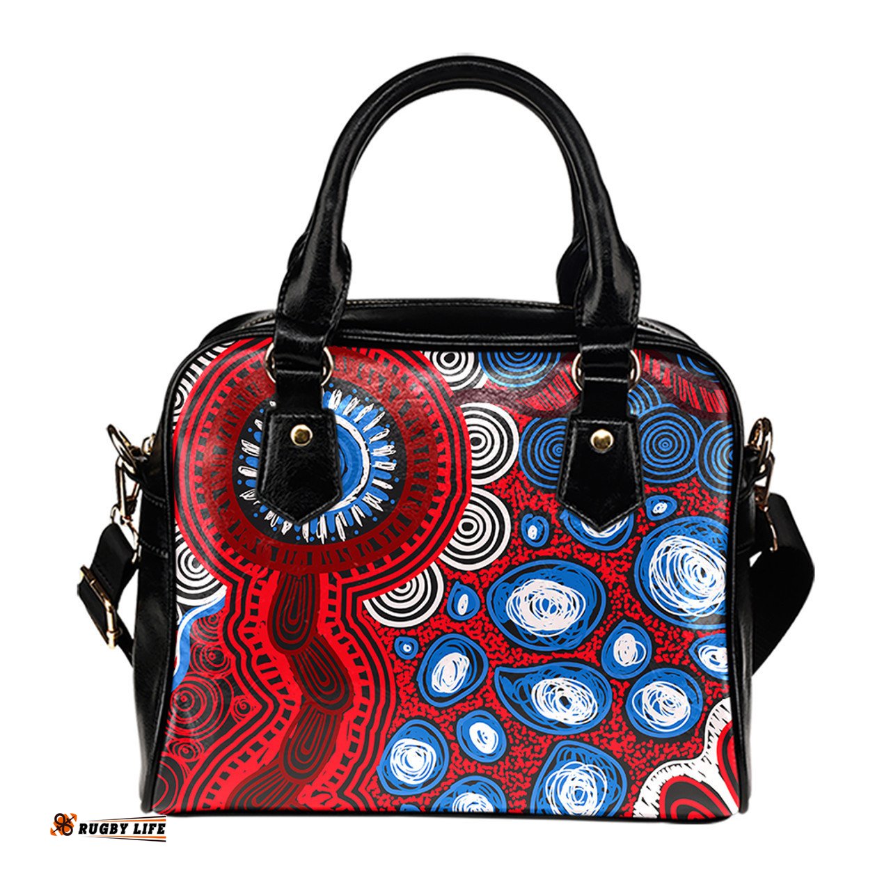Indigenous Australian Aboriginal Red Earth Celebration Shoulder Handbag