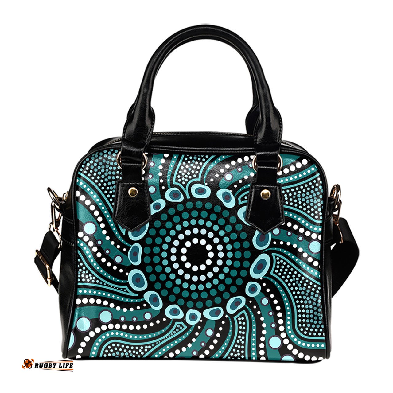 Indigenous Australian Aboriginal River Spirits Dance In Night Sky Storylines Shoulder Handbag
