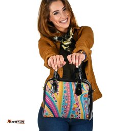 Indigenous Australian Aboriginal Aboriginal Colourful Dots Inspired Shoulder Handbag