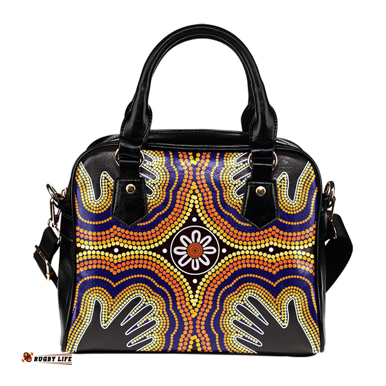 Indigenous Australian Aboriginal Hands Of The Ancestors Shoulder Handbag