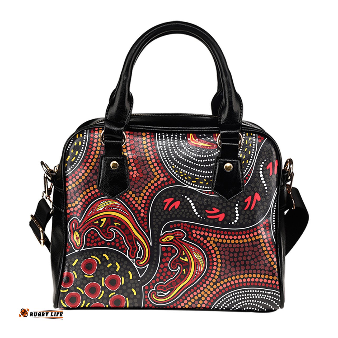 Indigenous Australian Aboriginal Dreamtime Tracks And Spirits Shoulder Handbag