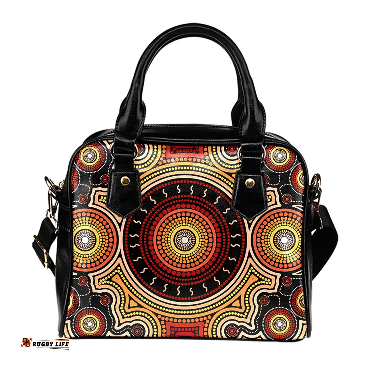 Indigenous Australian Aboriginal Aboriginal Circle Dreaming Radiates Ancestral Power Shoulder Handbag