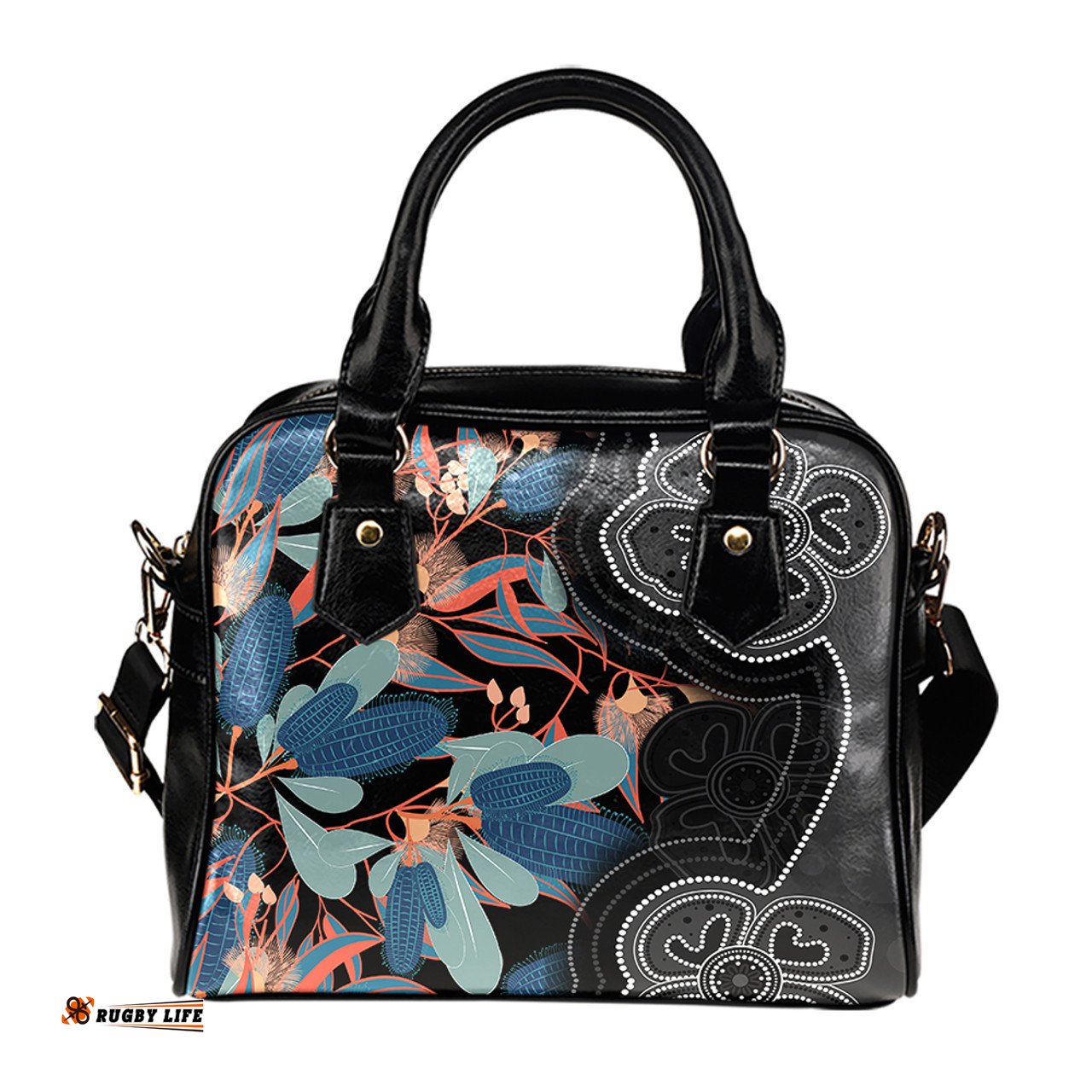 Indigenous Australian Aboriginal Australian Native Floral Seamless Pattern Shoulder Handbag