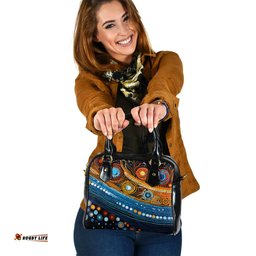 Indigenous Australian Aboriginal Aboriginal Dot Painting Art Indigenous Culture Inspired Shoulder Handbag