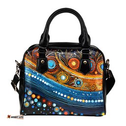 Indigenous Australian Aboriginal Aboriginal Dot Painting Art Indigenous Culture Inspired Shoulder Handbag