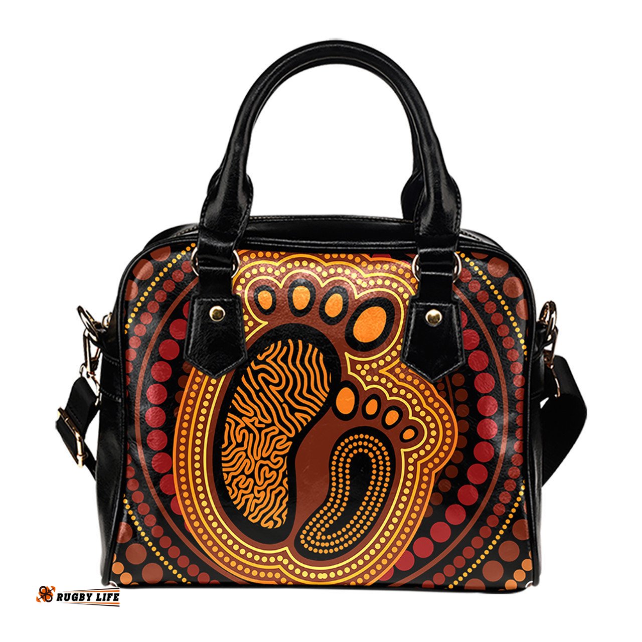 Indigenous Australian Aboriginal First Steps Of The Ancestors Shoulder Handbag
