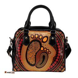 Indigenous Australian Aboriginal First Steps Of The Ancestors Shoulder Handbag