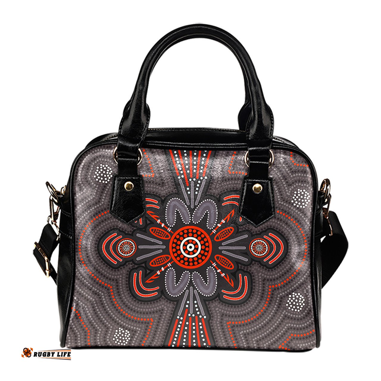 Indigenous Australian Aboriginal Aboriginal Dot Indigenous Art Inspired Shoulder Handbag