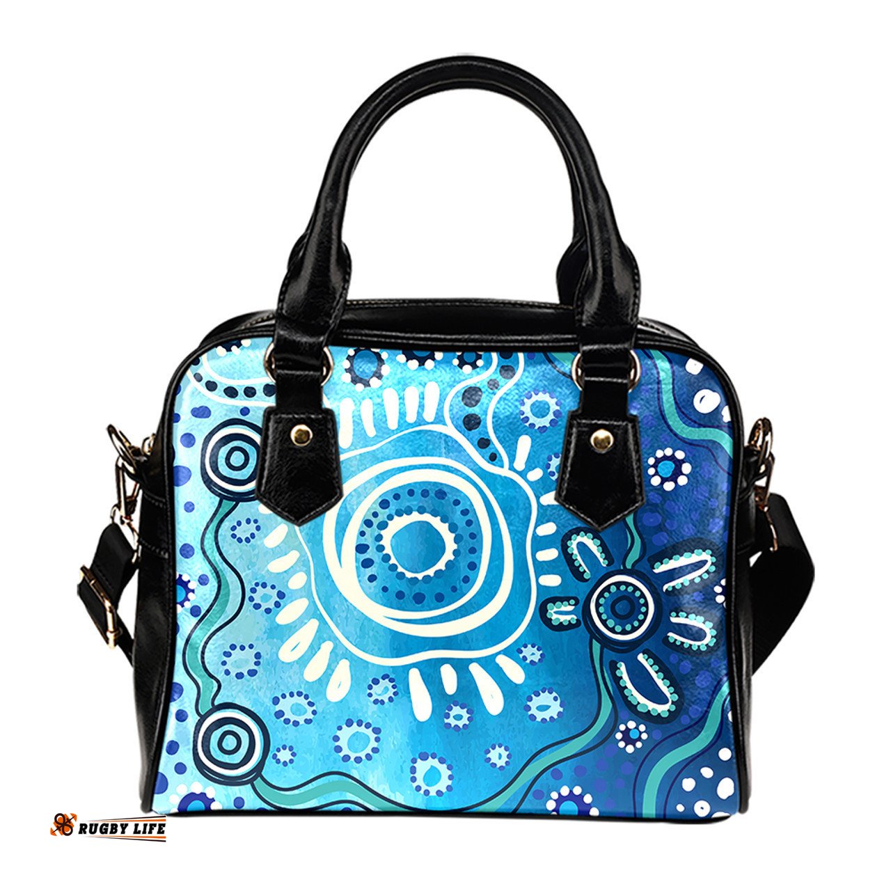 Indigenous Australian Aboriginal Traditional Aboriginal Dot Art Shoulder Handbag