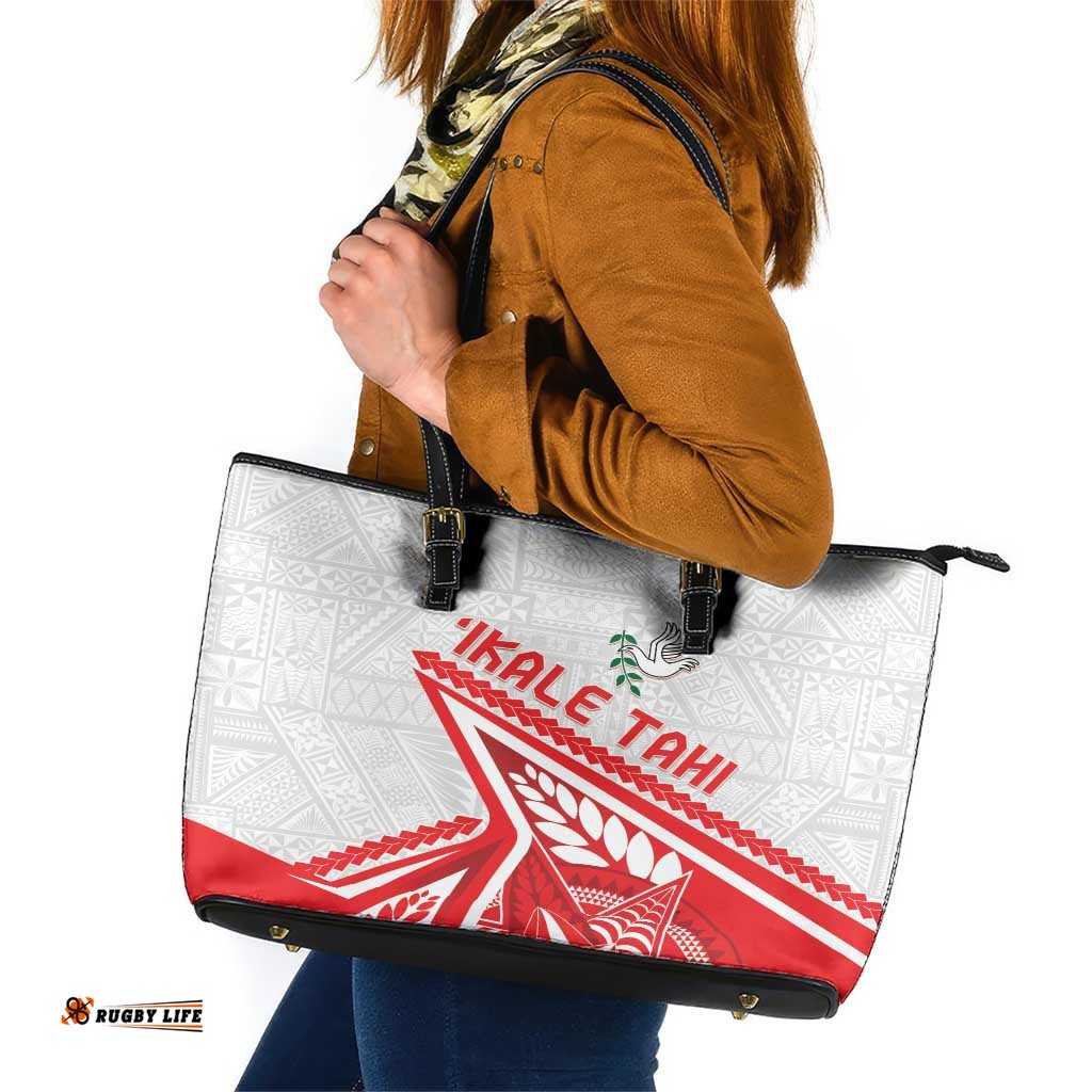 Tonga Rugby 2024 Pacific Leather Tote Bag Go Ikale Tahi