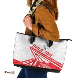 Tonga Rugby 2024 Pacific Leather Tote Bag Go Ikale Tahi