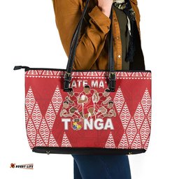 Tonga Rugby Leather Tote Bag Tonga Mate Ma'a Take The Lead