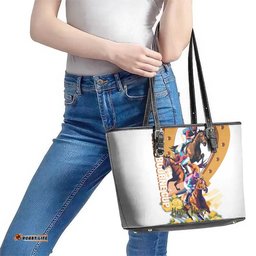 Melbourne Cup Australia Leather Tote Bag Horse Racing Happy 164th Anniversary