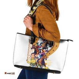 Melbourne Cup Australia Leather Tote Bag Horse Racing Happy 164th Anniversary