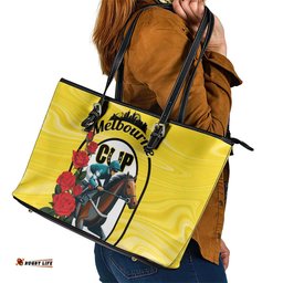 Personalised Melbourne Horse Racing Leather Tote Bag The Race That Stops The Nation