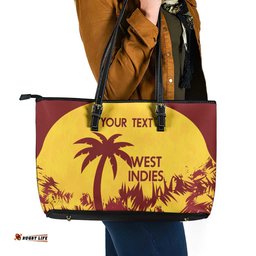 Custom West Indies Cricket Leather Tote Bag Windies Newest Version