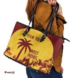 Custom West Indies Cricket Leather Tote Bag Windies Newest Version