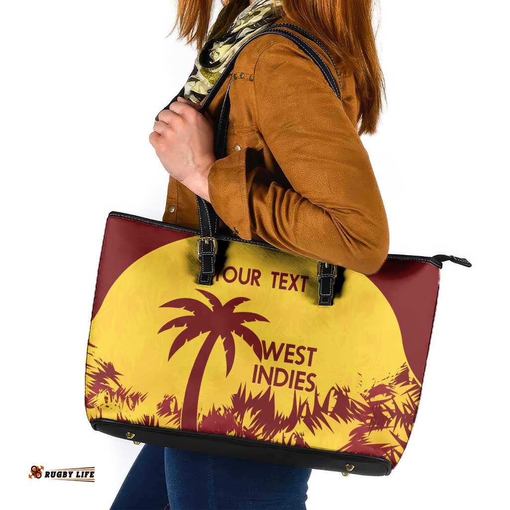 Custom West Indies Cricket Leather Tote Bag Windies Newest Version