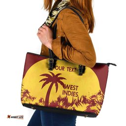 Custom West Indies Cricket Leather Tote Bag Windies Newest Version