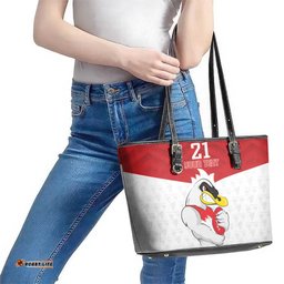 AFL Sydney Custom Leather Tote Bag with Swans Mascot Simple Style