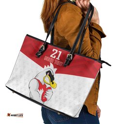 AFL Sydney Custom Leather Tote Bag with Swans Mascot Simple Style